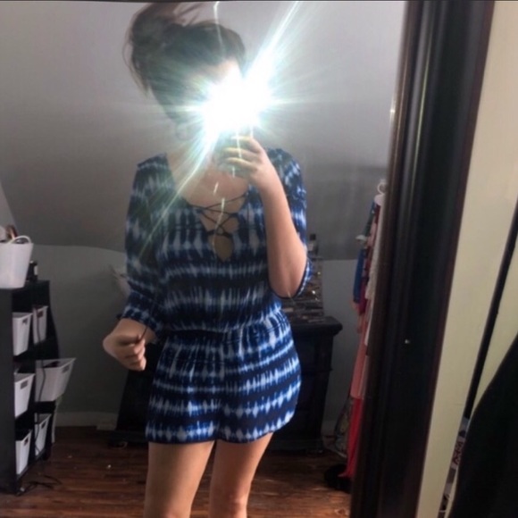 Anthropologie Pants - Anthropologie Blue Romper